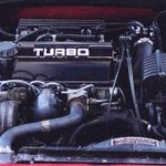 The engine bay after replacing the head gasket