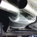 Dynomax Super Turbo 3″ to dual 2.5″ muffer